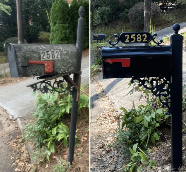 Mailbox replacement before and after