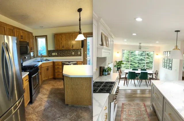 Kitchen remodel — before and after